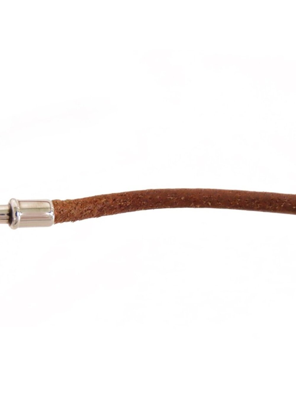 Hermes Jumbo Bracelet Brown Silver Leather Metal Double Tour - Picture 5 of 9